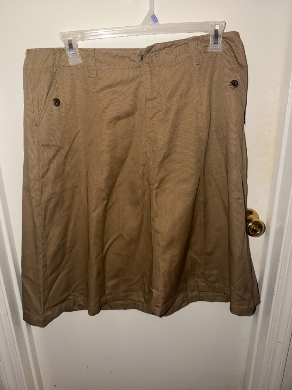 White Stag Khaki A-Line Midi Skirt W 18